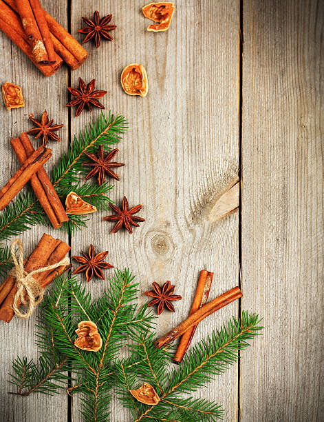 istock Christmas decoration with fir tree and spices 497100634
