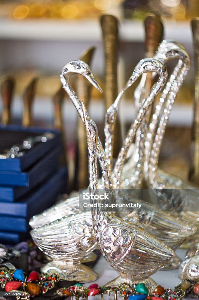 Souvenirs shop in Arab Beautiful photo gift and jewelry shop in Arabic. Africa Stock Photo