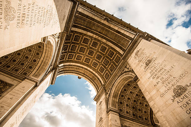 Arc de Triomphe in Paris Arc de Triomphe in Paris triumphal arch photos stock pictures, royalty-free photos & images