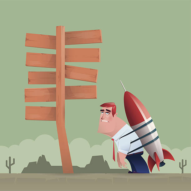 ilustrações de stock, clip art, desenhos animados e ícones de confusão - distress rocket