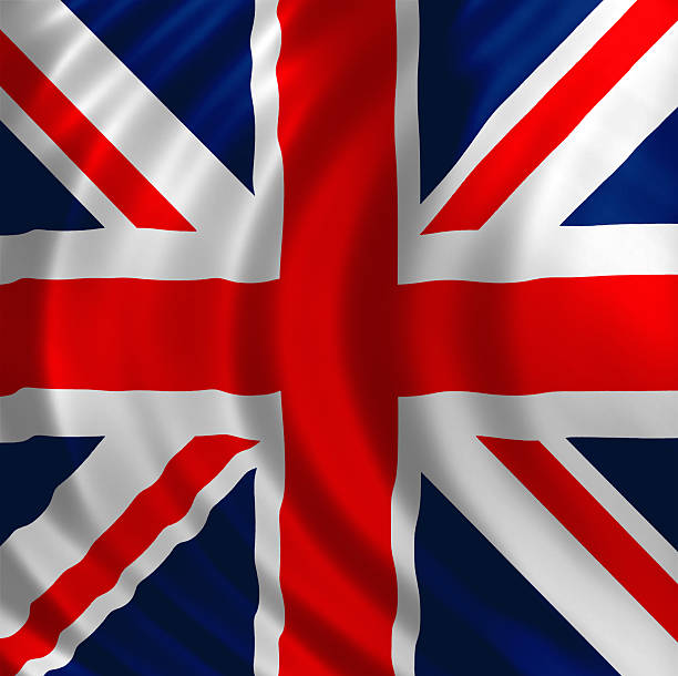 istock Great Britain flag of silk - Union Jack 497103121