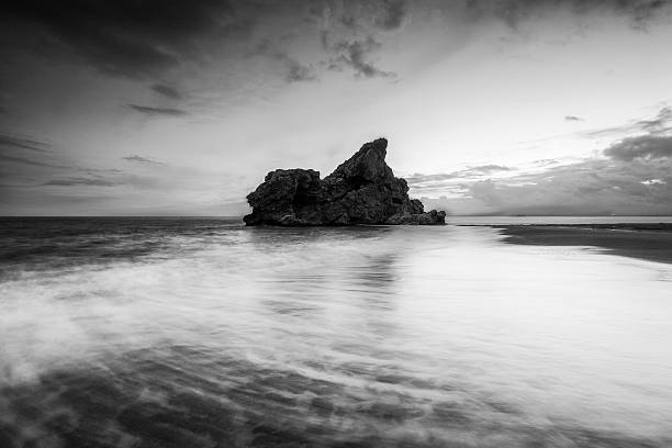 istock Coast landscape in black and white 497104440