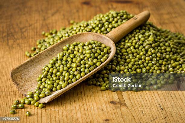 Wooden Scoop With Mung Beans Stock Photo - Download Image Now - 2015, Agriculture, Asia