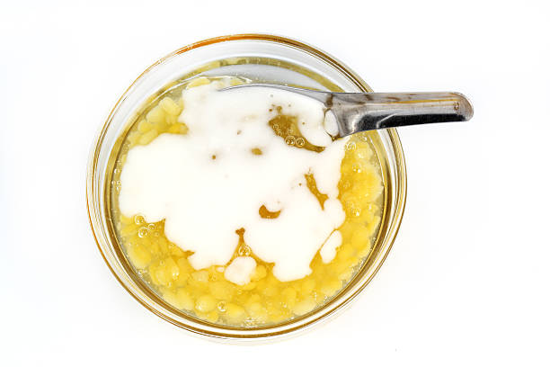 istock sweet yellow bean paste with coconut cream milk 497110769