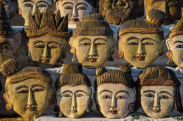 istock Burmese Style Wooden Mask 497112929