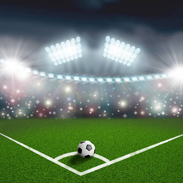 istock soccer ball on the green field corner 497113199