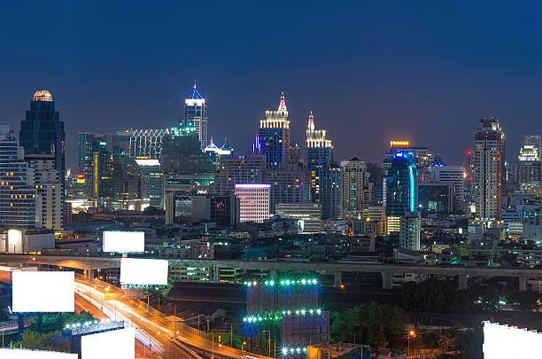 istock Bangkok cityscape,modern building at twilight time 497113257