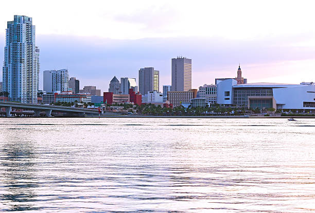 istock Miami cityscape skyline from Watson Island at sunset. 497113409