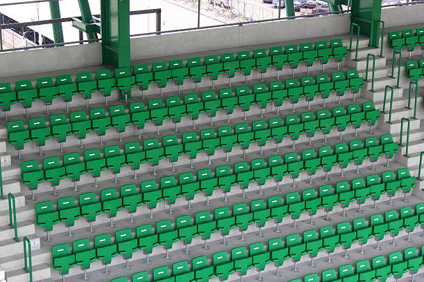 Seat football stadium. stock photo