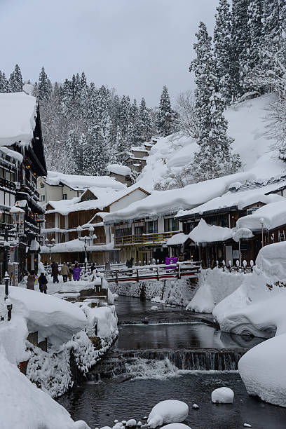 istock Historic District of Ginzan-onsen in winter 497114009