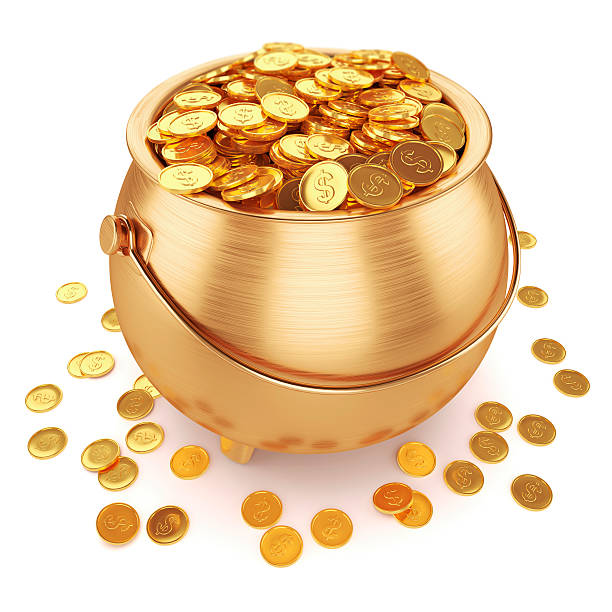 istock Pot of gold coins 497116202