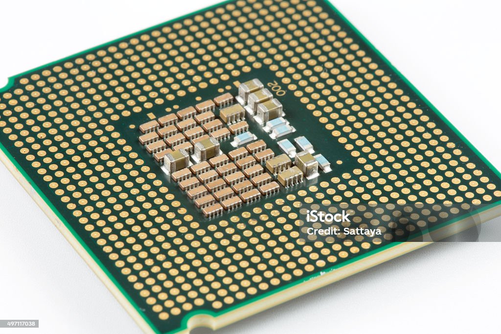Computer Chip Background White Background Computer Cpu Chip Close Up White Background Stock Photo - Download ...