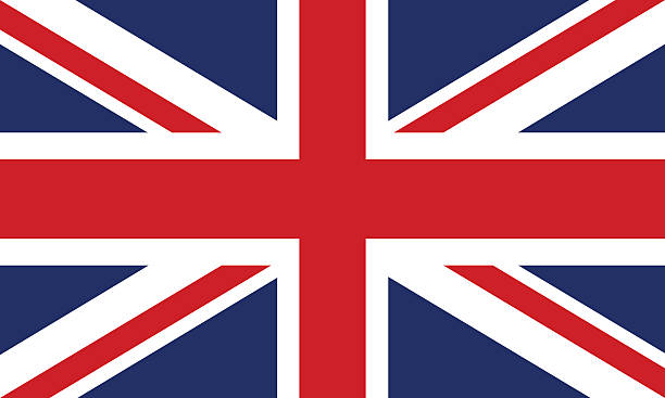 флаг великобритании - англия stock illustrations