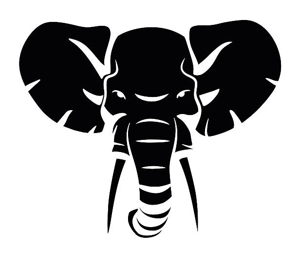 illustrations, cliparts, dessins animés et icônes de tête d'éléphant - elephants head