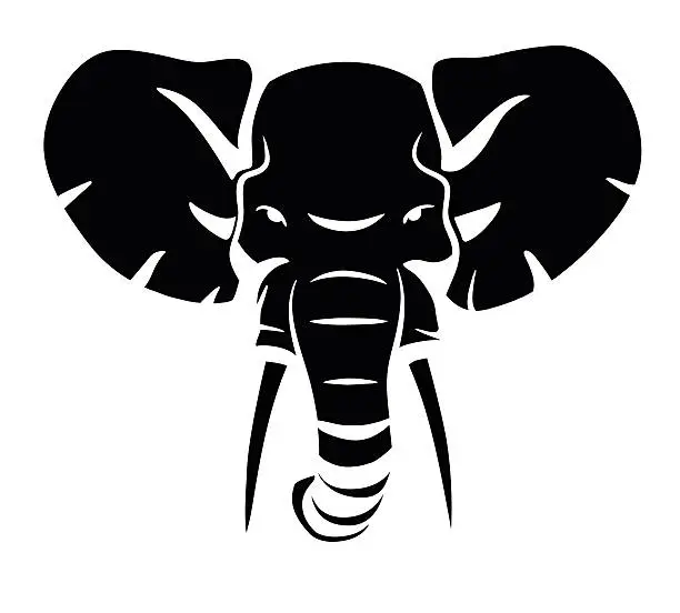 Vector illustration of elephant head