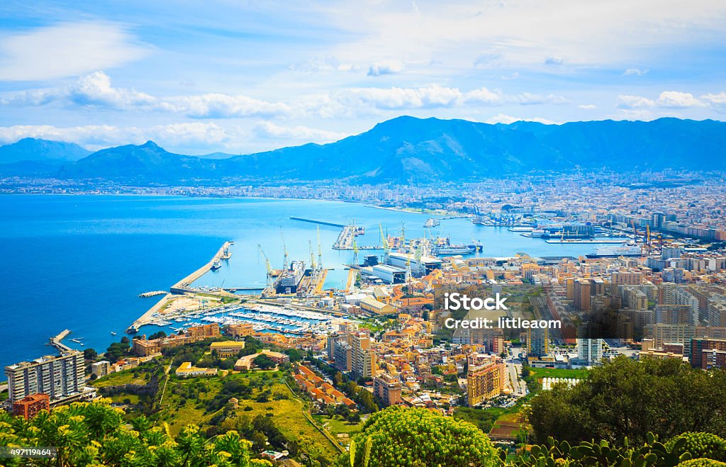 Aerial view of Palermo Aerial view of Palermo, Sicily, Italy Palermo - Sicily Stock Photo