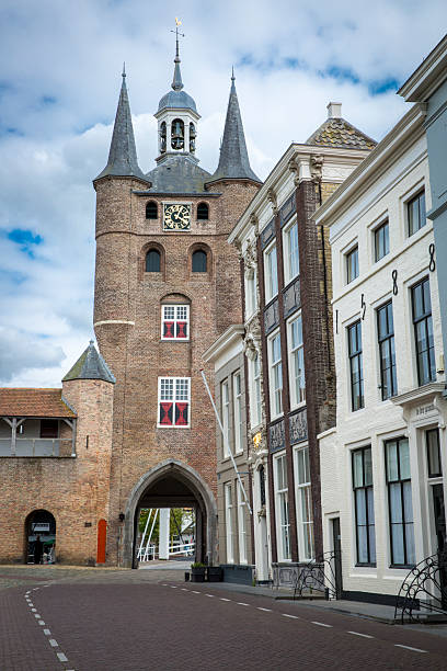 istock Old city gate built with red bricks, Zuidhavenpoort,  Zierikzee, Netherlands 497119538