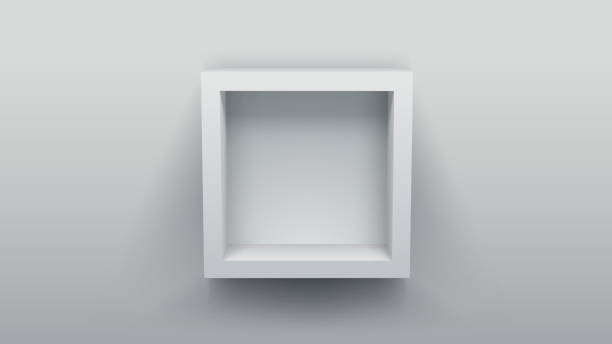 空のボックスの保管 - shelf bookshelf empty box点のイラスト素材／クリップアート素材／マンガ素材／アイコン素材