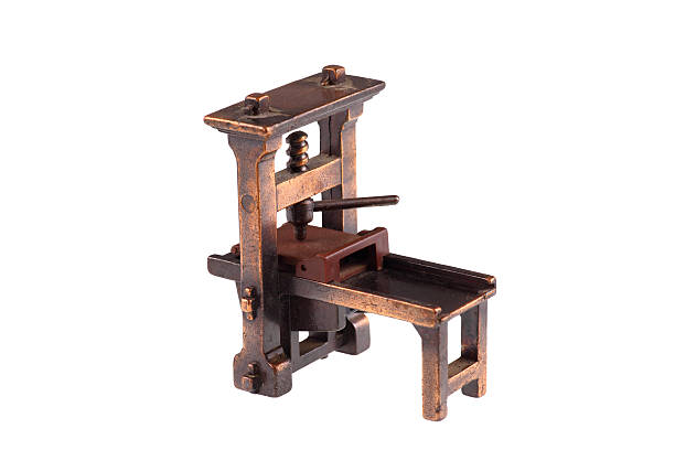 istock The first printing press of Gutenberg-cut out 497120608