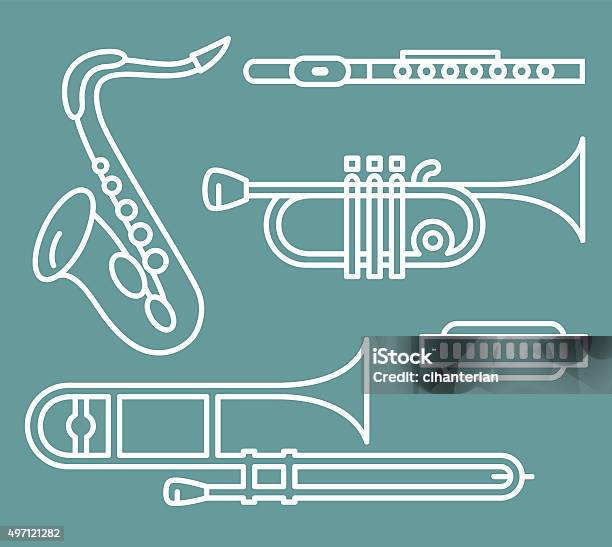 Wind Instruments Lessons Logo Wind Instruments Stock Illustration - Download Image Now - Flute ...