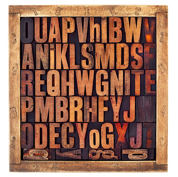istock vintage letterpress alphabet letters 497122456