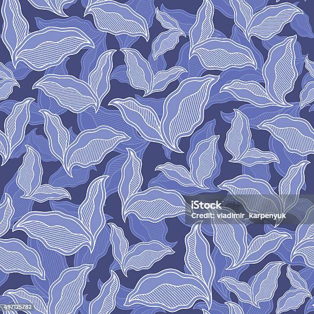 Seem Less Spring Textures Decorative Ornamental Seamless Spring Pattern Texture With Leave Stock ...