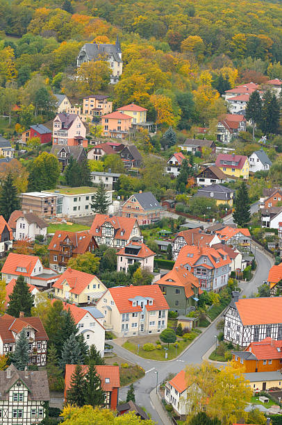 istock bird view over Wernigerode town, Garz mountains, Saxony-Anhalt, 497126113