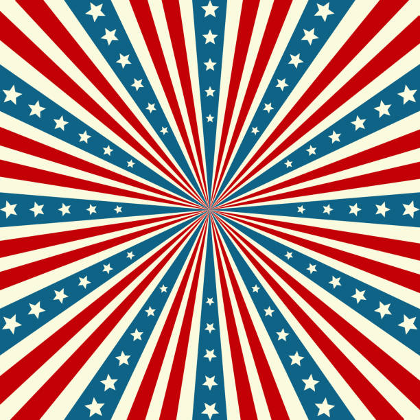 amerikanischer unabhängigkeitstag patriotischen hintergrund - red star stock-grafiken, -clipart, -cartoons und -symbole