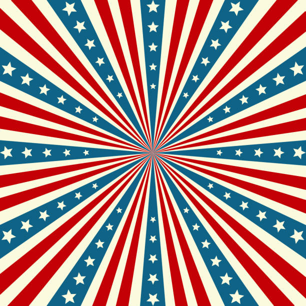 ilustrações, clipart, desenhos animados e ícones de dia da independência de fundo de patriota americano - patriotism pattern retro revival backgrounds