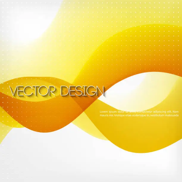 Vector illustration of Abstract orange line vector background