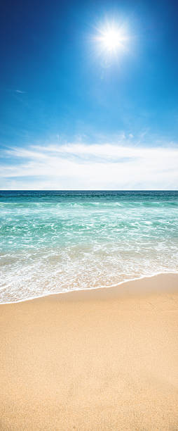 ブルーの海にカリブ海のビーチで夏を - sand sea caribbean sea wave ストックフォトと画像