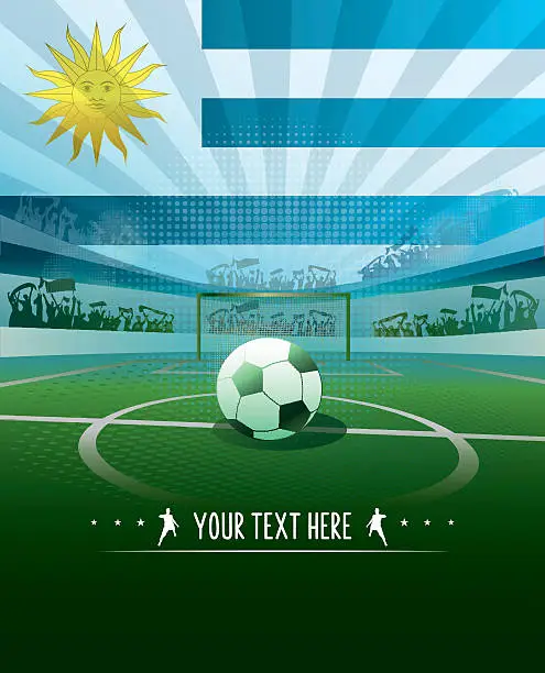 Vector illustration of Uruguay soccer background