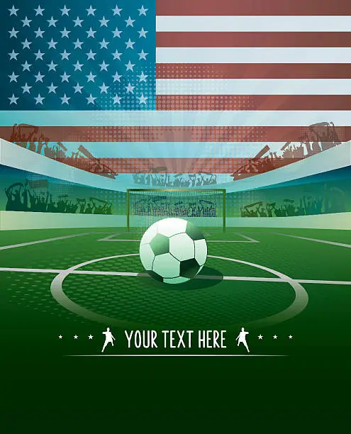 Vector illustration of usa soccer background