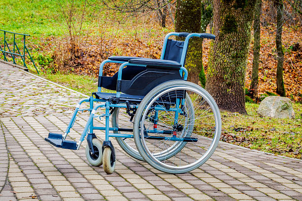 istock The wheelchair in the park path 497127456