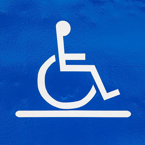 istock Close - up handicap sign reserved parking lot 497127661