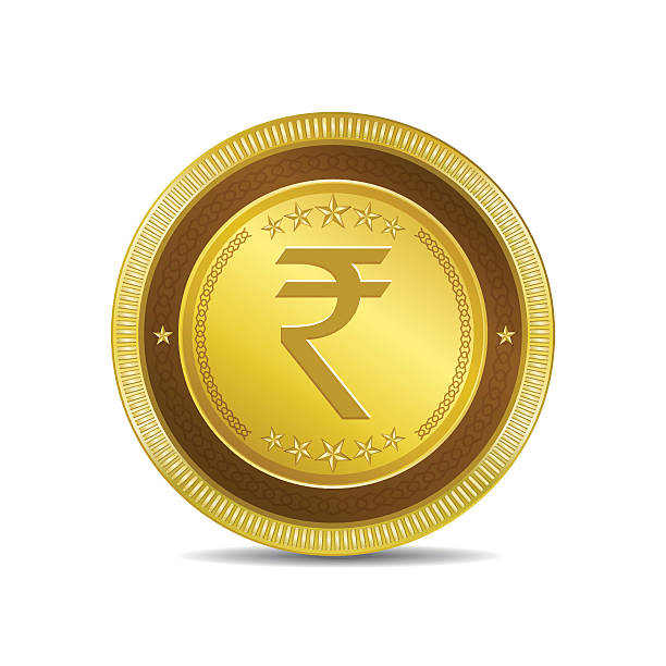Rupee Currency Sign Circular Vector Gold Web Icon Button Rupee Currency Sign Circular Vector Gold Web Icon Button rupee symbol stock illustrations