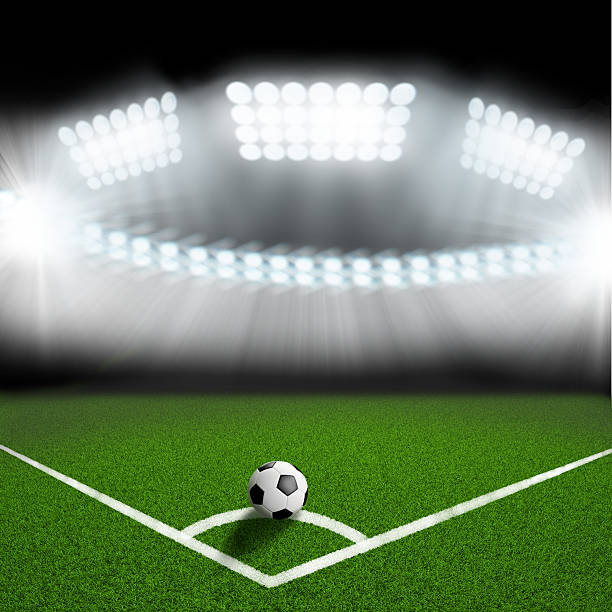 istock soccer ball on the green field corner 497131337