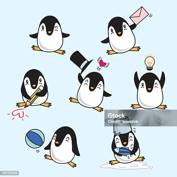 Happy Penguin Stock Illustration - Download Image Now - 2015, Activity, Animal