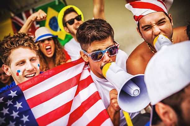 istock Group of Usa supporters 497132353
