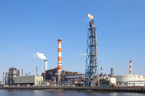 istock Industrial view at oil refinery plant form industry zone 497132677