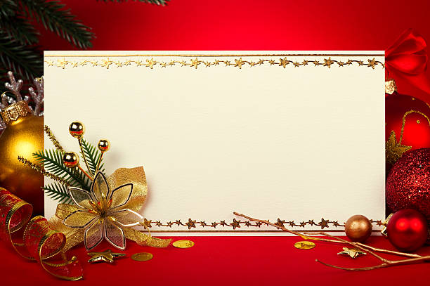 istock Christmas card with space and christmas decoration 497141705