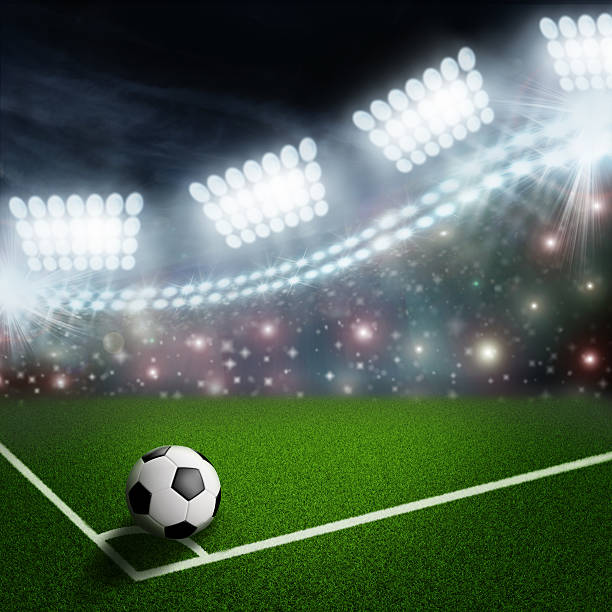 istock soccer ball on the green field corner 497142533