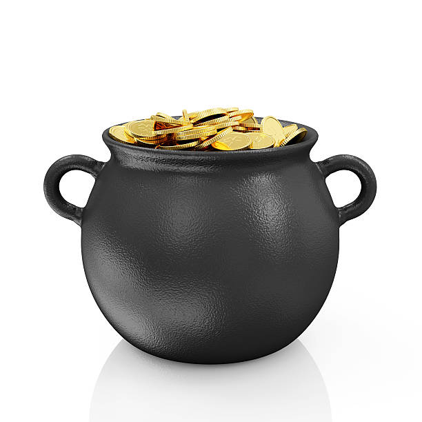 Iron Pot with Golden Coins