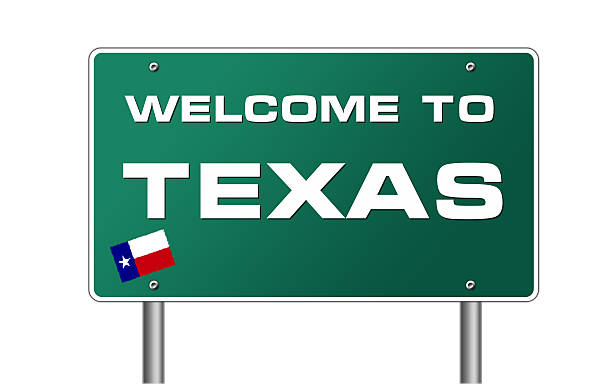 istock Welcome to Texas road sign illustration 497142623