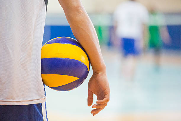 volleyball-training - volleyball sport floor ball stock-fotos und bilder