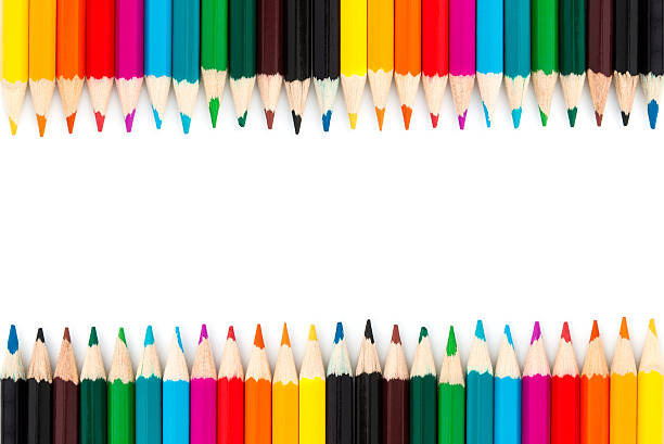 istock close up Colour pencils isolated on white background 497143369