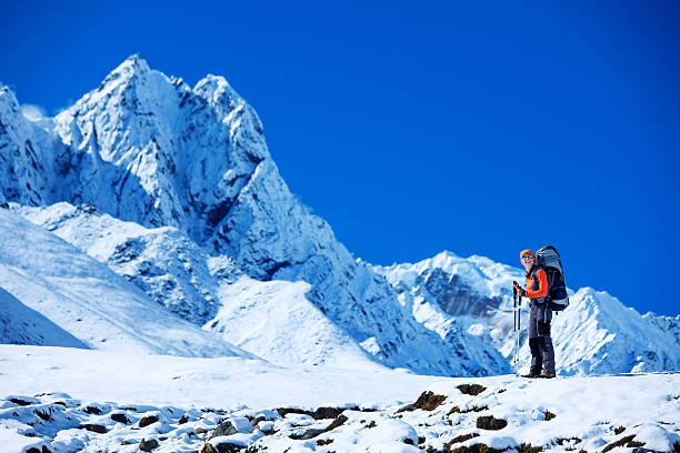 istock Hiking in Khumbu walley in Himalayas mountains 497143776
