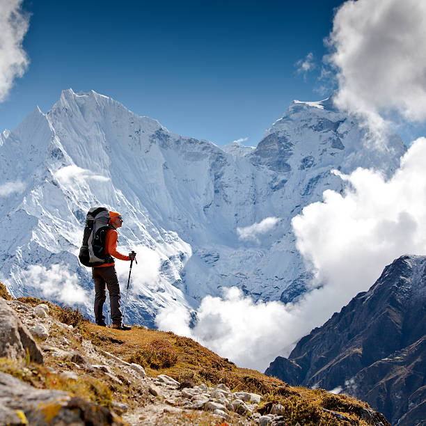 istock Hiking in Himalaya mountains 497144152