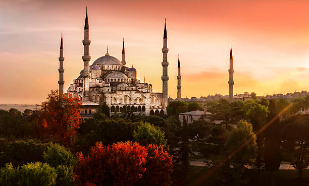 mesquita de sultanahmet - istambul - fotografias e filmes do acervo