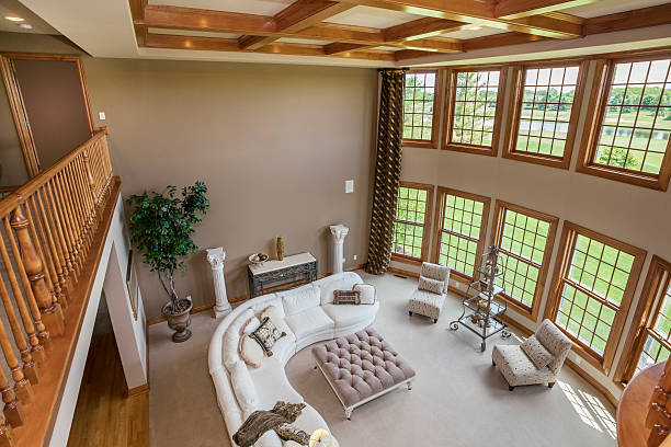 istock Amazing Great Room With Hardwood Ceiling 497144833